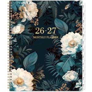 2 x 2026-2027 Monthly Planner - 2 Year Calendar 2026-2027 Monthly Planner, Jan 2026 - Dec 2027, 9" x 11", 24 Months, Tabs, Twin-Wire Binding, Two-Side Pocket, Thick Paper, Holidays & Note Section