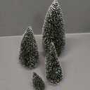 Desktop Miniature Pine Tree Tabletop Christmas Tree Small Pine Tree Decor Christmas Tree Toppers (Green 4pcs)