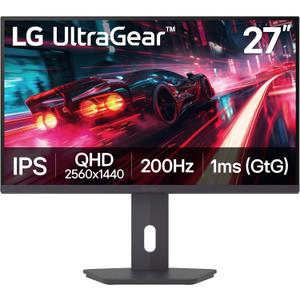 LG 27G610A-B 27-inch Ultragear QHD (2560 x 1440) IPS Gaming Monitor, 200Hz, 1ms, AMD FreeSync Premium, VESA DisplayHDR 400, HDMI, DisplayPort, Tilt/Height/Swivel/Pivot Stand, Black
