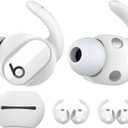 AhaStyle 3 Pairs Beats Studio Buds Ear Hooks Anti-Slip Ear Covers Silicone AccessoriesNot Fit in The Charging Case Compatiable with New Beats Studio Buds 2021 (White)