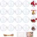 Fillable Christmas Ornaments, 20Pcs 2.3 in Clear Plastic Ornament Ball with Foam Balls and Rope for Crafts Fillable, DIY Baubles Fillable for Christmas Wedding Party Holiday Decoration (2.3 Inch)