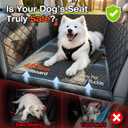 Doglike Dog Car Seat Cover for Back Seat [with Detachable Mat], Hard Bottom Dog Hammock for Car, Pet Bed Extender for 2-4 Large Dogs, Waterproof Seat Protector, L Size Fits for SUV Medium Truck, BK