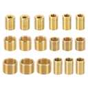 PATIKIL 6 Size Thread Reducing Nuts Insert, 18pcs Male to Female Fine Thread Adapter Repair Insert Pipe Fitting Screw Sleeve Reducer for Pendant Light