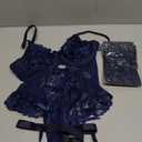 Lilosy Sexy Stocking Lace Mesh Bodysuit Top Underwire Garter Lingerie Set 3 Piece, M