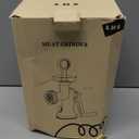 LHS Manual Meat Grinder, Heavy Duty Meat Mincer Sausage Stuffer,Hand Grinder with Stainless Steel Blades for Meat, Sausage, Cookies, Easy to Clean(3 in 1,White)