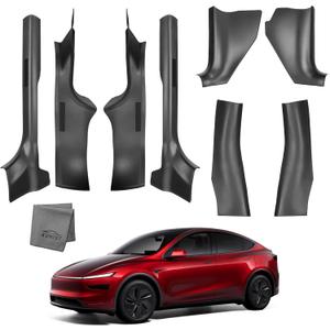 8PCS Door Sill Protector for Tesla Model Y Juniper Door Sill Guards Anti-Kick Full Protect Door Entry Cover for 2025-2026 New Model Y Accessories(Non-Destructive Installation)