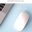 RENMTURE Dual-Sided Large Desk Pad, Faux Leather Natural Cork Mouse pad, Desk Accessories Protector, for Office and Home Work (Light Blue, 23.6" x 13.7")