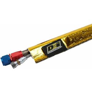 Design Engineering Heat Sheath GOLD  1" I.D. x 36" High-Temperature Line Sleeving | Reflects Radiant Heat up to 800F