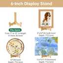 2 x NiHome Wooden Display Stand for Plates, Photos, Frames, Books, Art, Collectibles, Cookbooks, Easy Assembly Versatile Card and Menu Display Holder, Sleek Design for Home, Office, Gallery Dcor (2PCS)