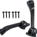 Luomorgo 2 Pack Kickdown Door Stopper, Heavy Duty Door Stop with Anti-Slip Rubber Tip, 4 Inch Door Stops Holder Kickdown Doorstop for Bottom of Door, Black