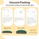Non-Slip Chair Cushions for Dining Chairs Set of 4 Thick Kitchen Chair Pads Dining Room Seat Cushion with Ties 16" x 16" x 4" Dark Green
