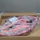 Foldable Mini Trampoline, 40" Rebounder Trampoline for Adults & Kids, 450lbs Capacity with T-Shaped Adjustable Bar, Indoor Fitness Workout Exercise Equipment (Pink)