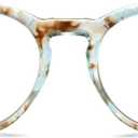 2SeeLife Large Round TR-90 Reading Glasses for Men & Women Medium-Large Fit, Durable, Spring Hinges, Blue Light Readers, Aqua Blue, +1.25