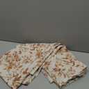 NICETOWN Linen Floral Curtains for Bedroom, Linen Blend Semi Sheer Drapes with Yellow Brown Botanical Peony Print, Back Tab & Rod Pocket Privacy Nature-Inspired Home Decor, W52 x L90 in, 2 Panels