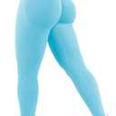 Scrunch Butt Lifting Leggings for Women Impact Gym Seamless Workout Leggings Mid Low Waist Tummy Control Yoga Pants (Small, Impact Ice Blue)