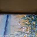 Blue Seaside Cyan Floral Wall Decor Wildflower Canvas Painting Framed Floral Prints Decor for Living Room Bedroom 16x24 Inch Set of 3