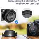 Lens Hood for Canon RF 28mm F 2.8 STM, Reversible Lens Shade Replace Canon EW-55 Lens Hood, Compatible with 55mm Filters and 55mm Lens Cap