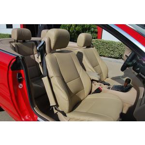 Iggee Artificial Leather Custom Made Original fit Front seat Covers Designed for 2000~2005 BMW 3 Series Standard seat (Beige)
