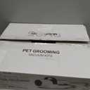 Dog Grooming Vacuum, Dog Grooming Kit with Pet Clipper Nail Grinder, 3 Suction Modes Dog Brush Vacuum with 6 Pet Grooming Tools (Brown)