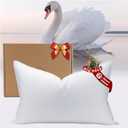 White Goose Down Pillow Luxury Hotel Bed Pillow with 100% 900+ Fill Power, Goose Feather Pillow for Sleeping, 700TC Cotton Shell, King Size- Medium, 1 Pack