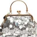 Women's Evening Handbag, Sparkly Sequin Evening Crossbody Bag, Top Handle Glitter Evening Bag, Bling Shoulder Clutch