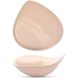 Super Thick Bra Pads Inserts for Push Up, Bra Pads Breast Enhancers Add 1-2 Cups for Women Dresses, Swimsuits, Sport (Beige)