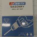 Masonry Concrete Drill Bit Set for Tile, Brick, Glass, Plastic and Wood, Tungsten Carbide Tip Work with Ceramic Tile, Wall Mirror, Paver on Concrete or Brick Wall, 10 Pcs