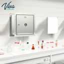 Vivacomfort Specimen Box with Pass Tray, Window Pass Through Specimen Tray Box with Dual Sided Access Doors, 12.7” H x 13.2” W x 6” D