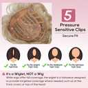 REECHO Hair Topper for Women - 100% Japanese Revolutionary Fiber Short Toupee Wiglet Topper Hairpiece for Women with Thinning Hair Loss Lightweight Large Base for Full Coverage - Light Ash Blonde