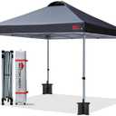 MASTERCANOPY Durable Pop-up Canopy Tent with Roller Bag (10x10, Black)