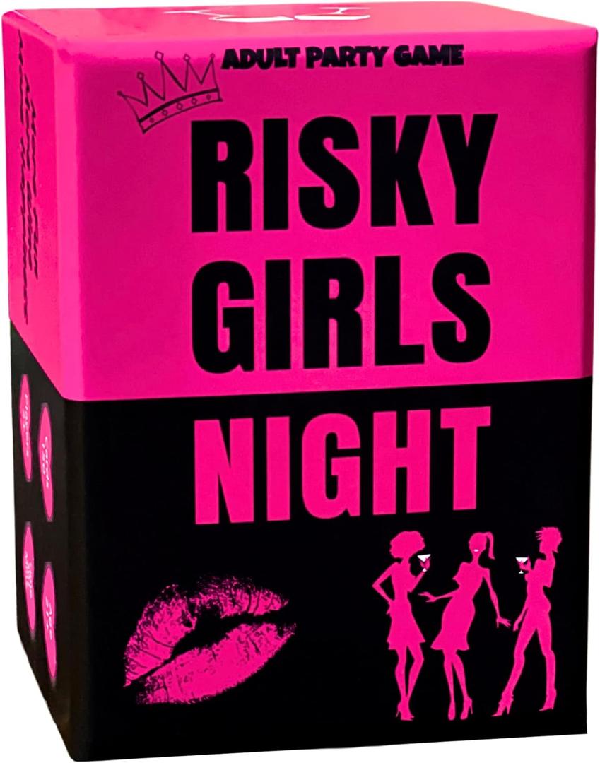 Risky Girls Night | Girls Night Games for Adults: 150 Spicy Questions and Hilarious Dares | Fun Party Game for Adults Perfect for Galentines, Bachelorette, & Birthday Parties