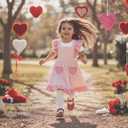 Toddler Baby Girl Valentines Day Outfit Ruffle Sleeveless Heart Plush Suspender Dress Backless Playwear (Rose Red, 12-18 Months)