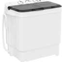 Sustainova Portable Washing Machine, Twin Tub 17.6 Lbs Capacity, (11 Lbs) and Spinner(6.6 Lbs) Combo Mini Compact Laundry Washer for Home, Apartment, Camping, RVs and Dorms, Black/White
