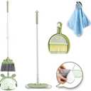 Midoneat Kids Cleaning Toy Set, Mini Child Broom, Mop and Dustpan, Little Housekeeping Helper Set ,Pretend Home Cleaning Play Set for Toddler Age 1-5,6pcs (Green)