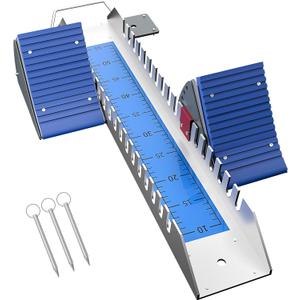 Multi-Function Lightning Starting Block Sprinter Pedals 6 Angle Adjustable Sprinter Track and Field Aluminum Suitable for Plastic Runway Cinder Track (25inch, Blue)