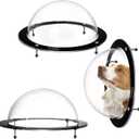Goaste 2 Pack Dog Fence Window, 12.4 Inch Clear Pet Dome, Durable Plastic Pet Peek Windows Playground, Doggie Fence Safe Domes, Pets Supply for Dog Cat Horse, 12.4 x 4.9 Inch