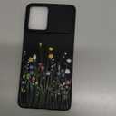 Unov Case Compatible with Motorola Moto Edge 5G 2025 Clear Flower Golden Floral Girly Women Embossed Pattern Design Soft TPU Shock Absorption Slim Protective Back Cover