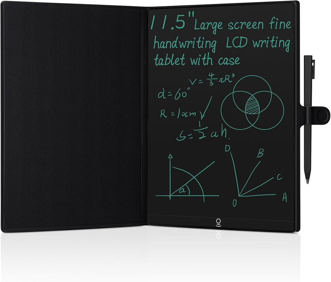 LCD Writing Tablet For Adults: 11.5 Inch with Leather Case Reusable Digital Notepad Portable Use for Office Study Teaching