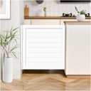 Cafe Door Swinging Door Pine Wood Saloon Door Includes Hinges for Kitchen Shop Entrance Partition Pub, Painted Finished (White, 35.4"x35.4")