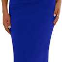 PRETTYGARDEN Women's 2026 Summer Formal Maxi Dresses Sleeveless One Shoulder Bodycon Ruched Mesh Wedding Guest Cocktail Dress (Blue, XL)