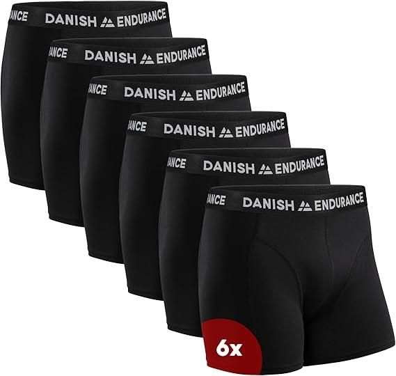 DANISH ENDURANCE Men's Cotton Boxer Briefs, Soft, Breathable, 6 -Pack | Cotton Boxer Briefs, Soft, Stretchy & Breathable with Tag-Free Waistband for Daily Comfort & Training, XL