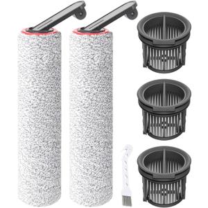 Roller Brush and Hepa Filter For Dreame H14/H14 Pro/H14 Dual Wet and Dry Vacuum Cleaner,H14 Pro Accessories Kit Inclue 3 HEPA Filters Replacement,2 Roller Brush-Easy Clean Detachable Accessories Set