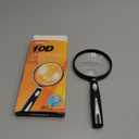 Feosky Handheld Reading Magnifier, 10X Magnifier, 75mm Shatterproof Lens, Non-Slip Handle for Adults Close Work, Seniors Reading and Nature Exploration, Hobby Observation (Silver)