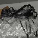 Riakrum 30 Pack Clear Zippered Storage Bags, 15x11x4 inches, Vinyl Plastic Sweater Sheet Organizers Storage Bags, PVC, for Clothes, Sheet, Blankets, Fabrics Organizers (Black & White)