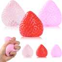 6 x 6Pcs Taba Squishies Strawberry Toys, Squishy Fidget Toys Set Stress Relief, Upgrade Kawaii Taba Squishies for Party Favors, Goodie Bags Stuffers, 3 Big + 3 Small