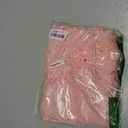 Falechay Womens Summer Tops Crewneck Short Sleeve T-Shirts Casual Babydoll Chiffon Blouses Eyelet Flowy Lace Hem Boho (Pink, M)