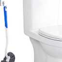 Modern Curved Toilet Brush with Wall Mount, White Handle with Gray Bristles, Long-Handled Design for Deep Cleaning, No-Stain Bathroom Cleaning Cleaning BrushSoft Fur Toilet BrushPlastic Material