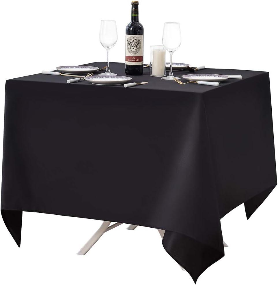 Surmente Black Square Tablecloth-52x52 Inch Table Cloth for Small Square Tables,Washable Polyester Table Cover for Weddings, Banquets, or Restaurants Surmente Black Square Tablecloth-52x52 Inch Table Cloth for Small Square Tables,Washable Polyester Table Cover for Weddings, Banquets, or Restaurants