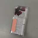 BTArtbox Press On Nails Almond - Lamp-Curable Dark Red Medium Press On Nails with Glue for Women, Semi-Transparent Soft Gel Glue On Nails in 15 Sizes - 30 Stick On Nails Kit, Blackout