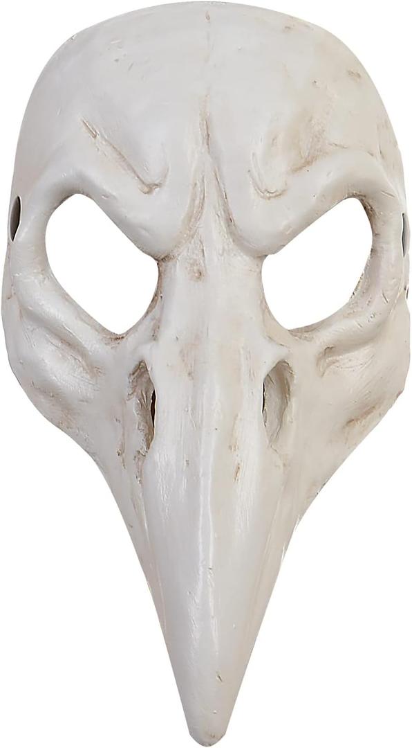 PARTYGEARS Halloween Cosplay Skull Mask, Dragon God White Animal Mask for Masquerade Party and Halloween